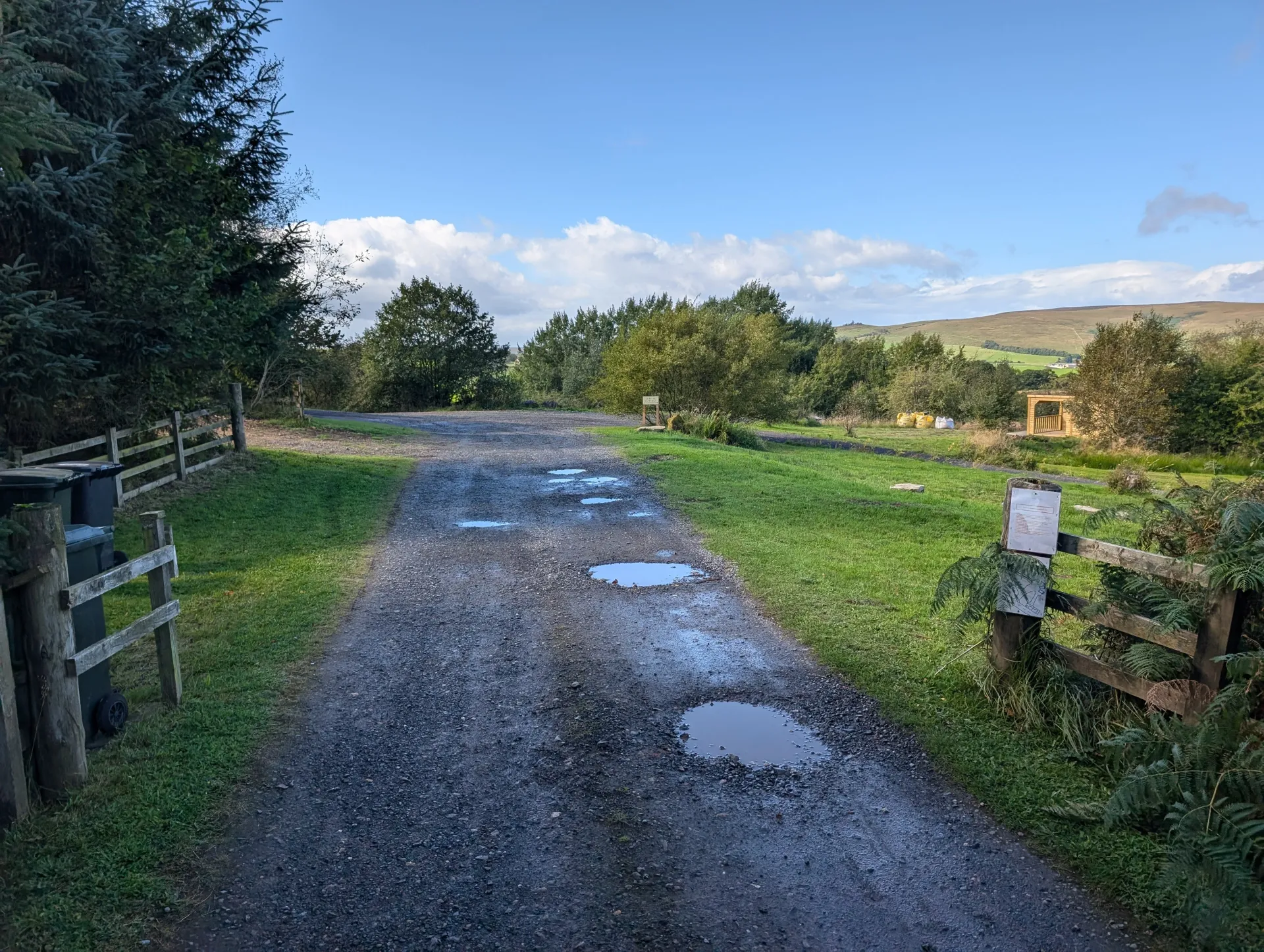 Touring pitch at River Rede Glamping